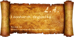 Leonhardt Angyalka névjegykártya